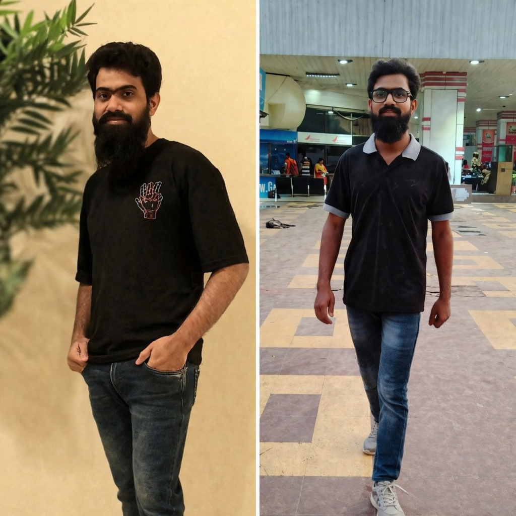 Casual portraits in two settings